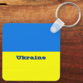 Flagge der Ukraine Schlüsselanhänger (Rückseite)