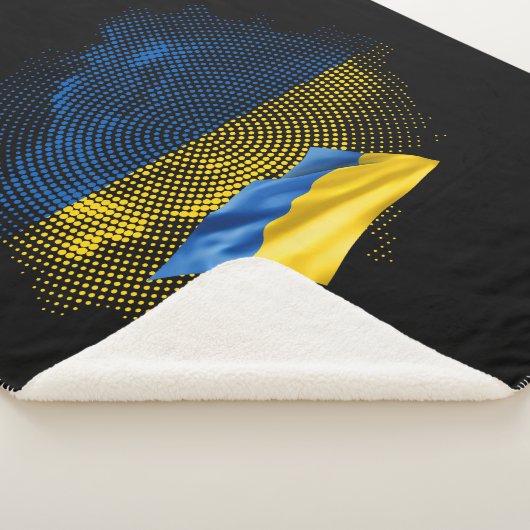 Flagge der Ukraine Sherpadecke (3/4)