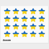 Flagge der Ukraine - Startracker Stern-Aufkleber (Blatt)