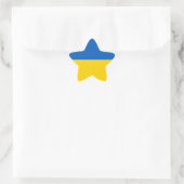 Flagge der Ukraine - Startracker Stern-Aufkleber (Tasche)