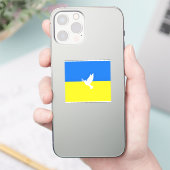 Flagge der Ukraine Sticker Taube des Friedens - Fr (Telefon)