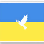 Flagge der Ukraine Sticker Taube des Friedens - Fr (Vorderseite)