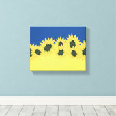 Flagge der Ukraine Stretched Canvas Print Leinwanddruck (Insitu (Holzboden))