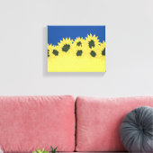 Flagge der Ukraine Stretched Canvas Print Leinwanddruck (Insitu (Wohnzimmer))
