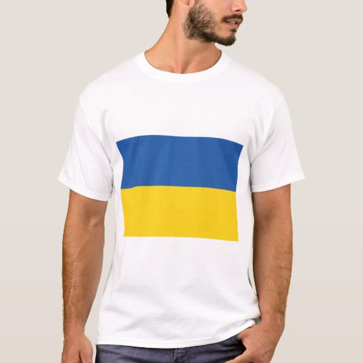 Flagge der Ukraine T-Shirt (Vorderseite)