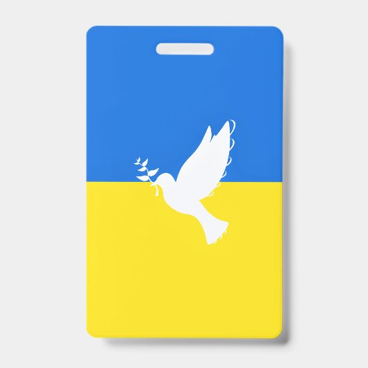 Flagge der Ukraine - Taube des Friedens - Freiheit Ausweis (Front)
