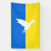 Flagge der Ukraine - Taube des Friedens - Freiheit Banner (Vertikal)