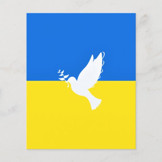 Flagge der Ukraine - Taube des Friedens - Freiheit Flyer (Vorne)