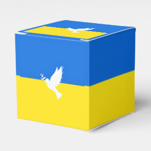 Flagge der Ukraine - Taube des Friedens - Freiheit Geschenkschachtel