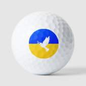 Flagge der Ukraine - Taube des Friedens - Freiheit Golfball (Vorderseite)