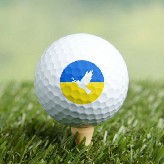 Flagge der Ukraine - Taube des Friedens - Freiheit Golfball (Insitu T-Shirt)