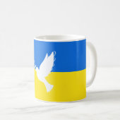 Flagge der Ukraine - Taube des Friedens - Freiheit Kaffeetasse (VorderseiteRechts)