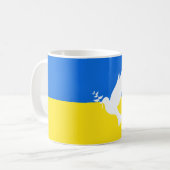 Flagge der Ukraine - Taube des Friedens - Freiheit Kaffeetasse (Vorderseite Links)