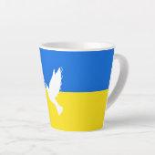 Flagge der Ukraine - Taube des Friedens - Freiheit Milchtasse (Rechte Ecke)