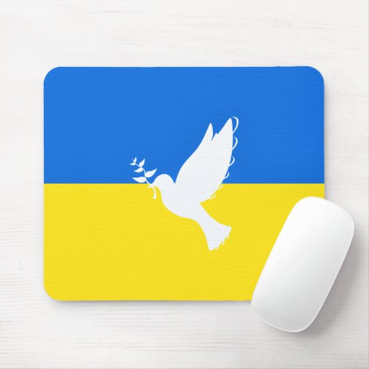 Flagge der Ukraine - Taube des Friedens - Freiheit Mousepad (Mit Mouse)