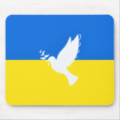 Flagge der Ukraine - Taube des Friedens - Freiheit Mousepad (Vorne)
