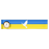 Flagge der Ukraine - Taube des Friedens - Freiheit Namensplakette (Vorderseite)