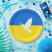 Flagge der Ukraine - Taube des Friedens - Freiheit Pappteller (Party)
