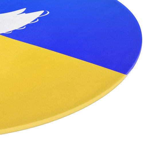 Flagge der Ukraine - Taube des Friedens - Freiheit Schneidebrett (Ecke)