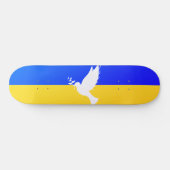 Flagge der Ukraine - Taube des Friedens - Freiheit Skateboard (Horizontal)