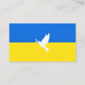 Flagge der Ukraine - Taube des Friedens - Freiheit Visitenkarte (Rückseite)