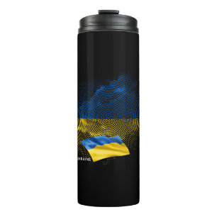 Flagge der Ukraine Thermosbecher