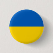 Flagge der Ukraine (Ukrainisch) Button (Vorderseite)