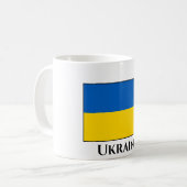 Flagge der Ukraine (Ukrainisch) Kaffeetasse (Vorderseite Links)