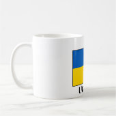 Flagge der Ukraine (Ukrainisch) Kaffeetasse (Links)