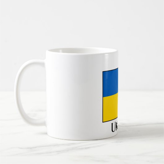 Flagge der Ukraine (Ukrainisch) Kaffeetasse (Links)