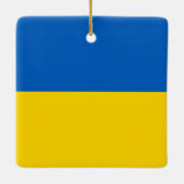 Flagge der Ukraine (Ukrainisch) Keramikornament (Rückseite)