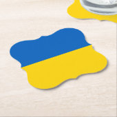 Flagge der Ukraine (Ukrainisch) Untersetzer (angewinkelt)