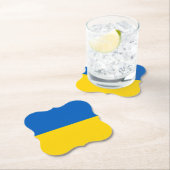 Flagge der Ukraine (Ukrainisch) Untersetzer (Vor Ort)
