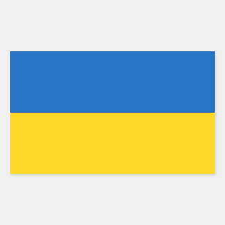 Flagge der Ukraine - ukrainische Flagge - П р а о Rechteckiger Aufkleber