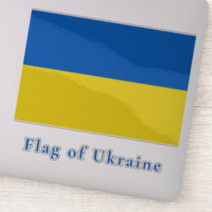 Flagge der Ukraine Vinyl Aufkleber