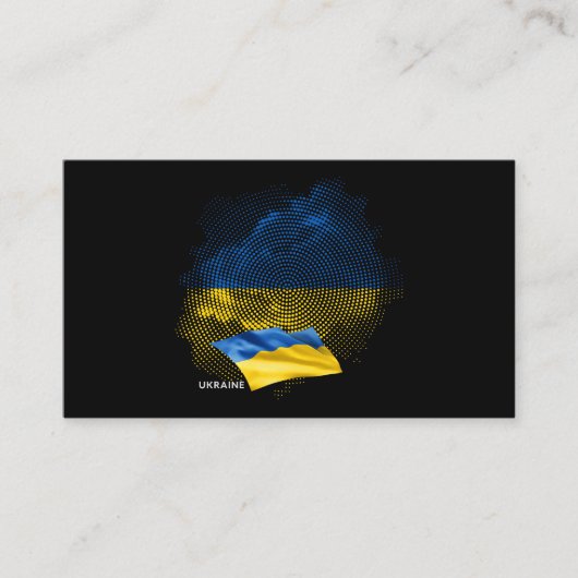 Flagge der Ukraine Visitenkarte (Vorderseite)