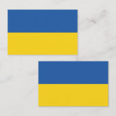 Flagge der Ukraine Visitenkarte (Vorne/Hinten)