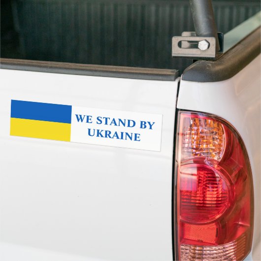 Flagge der Ukraine Wir stehen der Ukraine zur Seit Autoaufkleber (Auf Lkw)