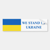 Flagge der Ukraine Wir stehen der Ukraine zur Seit Autoaufkleber (Vorne)