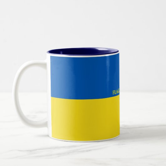 Flagge der Ukraine Zweifarbige Tasse (Links)