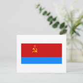 Flagge der Ukrainischen SSR Postkarte (Stehend Vorderseite)