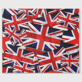 Flagge der Union Jack British England Geschenkpapier (Flach)