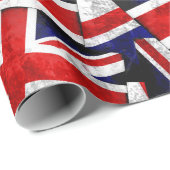 Flagge der Union Jack British England Geschenkpapier (Rolleneckpunkt)