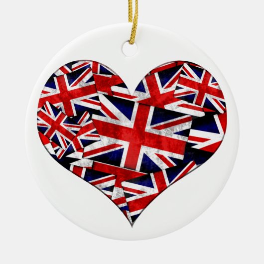 Flagge der Union Jack British England Keramik Ornament (Vorne)
