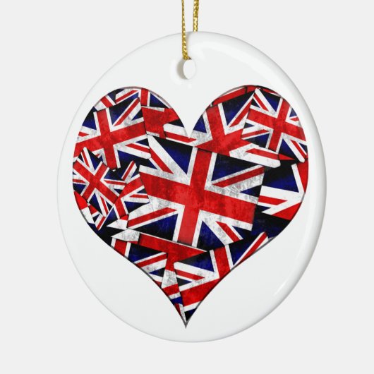 Flagge der Union Jack British England Keramik Ornament (Links)