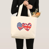 Flagge der Union Jack Flat USA Jumbo Stoffbeutel (Vorderseite (Produkt))