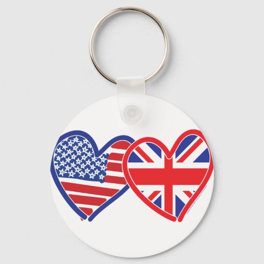 Flagge der Union Jack Flat USA Schlüsselanhänger (Vorderseite)