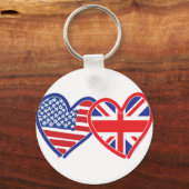 Flagge der Union Jack Flat USA Schlüsselanhänger (Vorderseite)