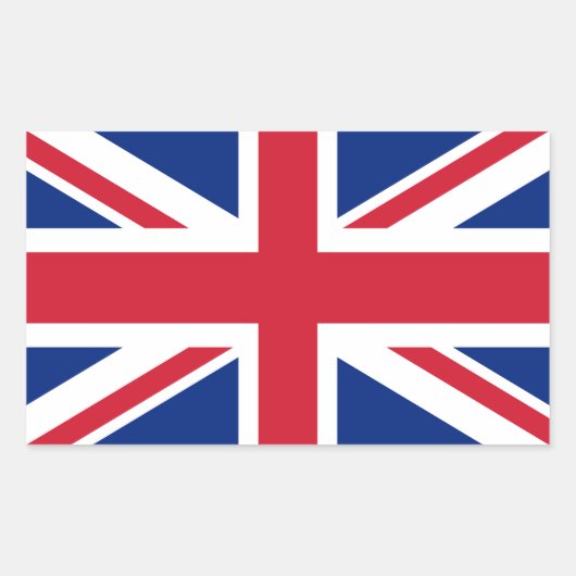 Flagge der Union Jack im Vereinigten Königreich -  Rechteckiger Aufkleber (Vorderseite)