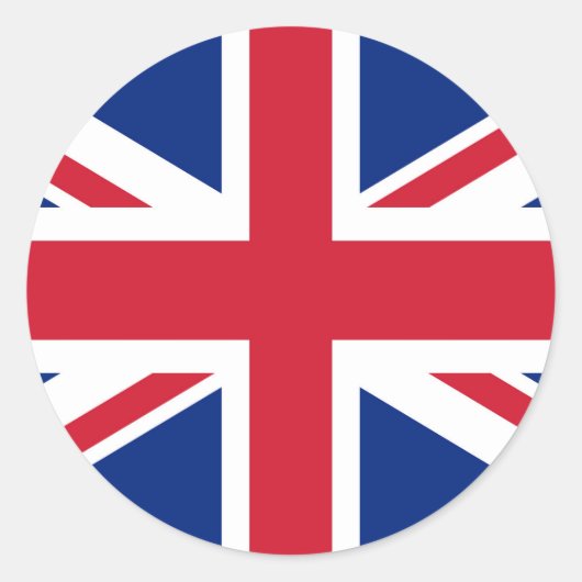 Flagge der Union Jack im Vereinigten Königreich -  Runder Aufkleber (Vorderseite)